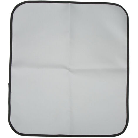 Coperta da picnic ignifuga in fibra di vetro rivestita in silicone, grigia, angoli arrotondati, ideale per il campeggio (taglia S).