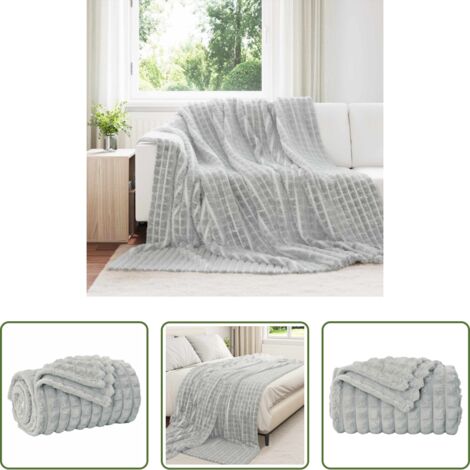 Coperta da pile -  Coperta Grigio 270 x 240 cm Panno