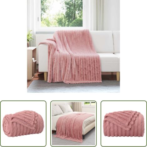 Coperta da pile -  Coperta Rosa 200 x 150 cm Panno