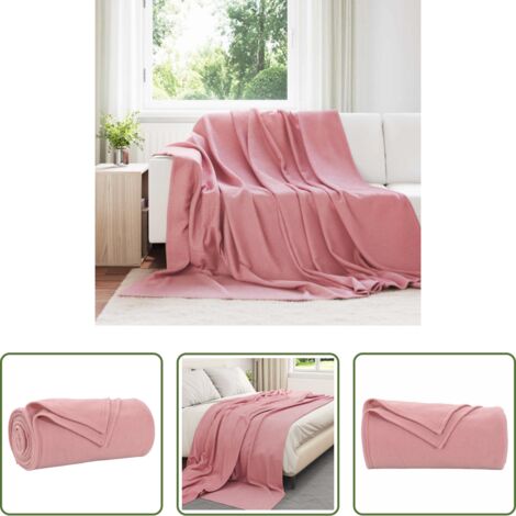 Coperta da pile -  Coperta Rosa 240 x 220 cm Panno