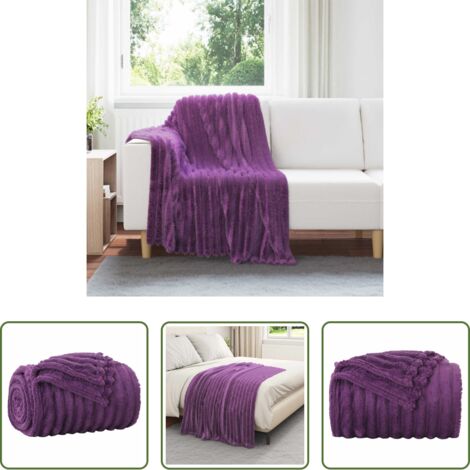 Coperta da pile - Coperta Viola 150 x 130 cm Panno
