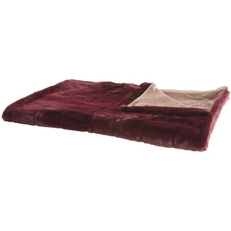 Coperta di Plaid Decorativa da Soggiorno 150 x 200 cm Borgogna Chaab