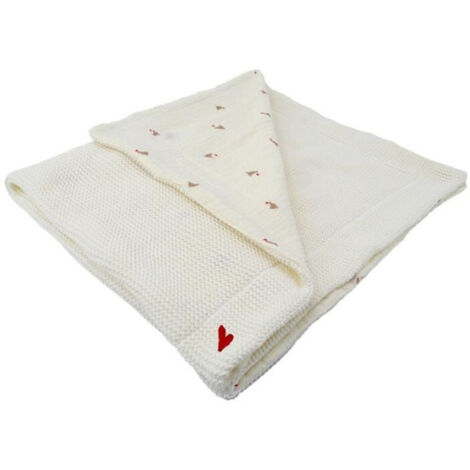 Coperta doppia faccia - DOMIVA - Maternity Love - 75 x 100 cm - Maglia grossa e mussolina