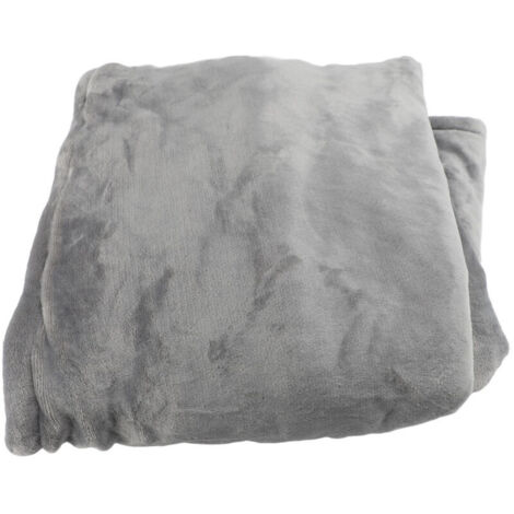 Coperta elettrica Eosnow 12V, in flanella Sherpa effetto cava, 3 livelli di calore, coperta riscaldata portatile per viaggi all'aperto, 150x100 cm, grigio chiaro.