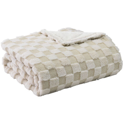 Coperta elettrica in Alcantara beige/bianca 160W 160x120cm