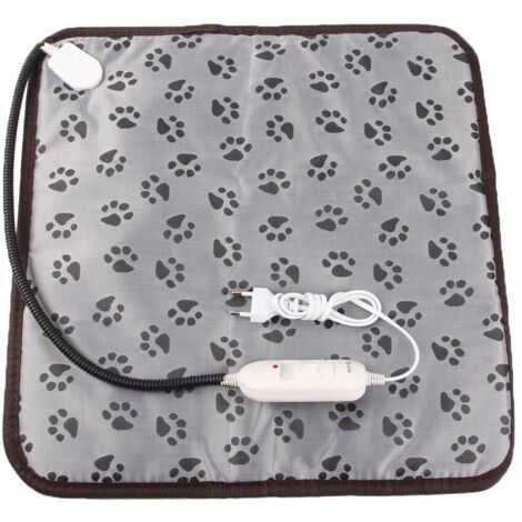 Coperta elettrica riscaldante per cani e gatti, 45x45 cm, termoforo elettrico per cuccioli e gatti da interno