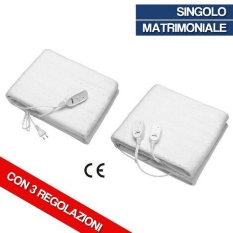 COPERTA ELETTRICA TERMICA SCALDALETTO SCALDASONNO TERMOCOPERTA REGOLABILE 25889V LETTO SINGOLO (25889)