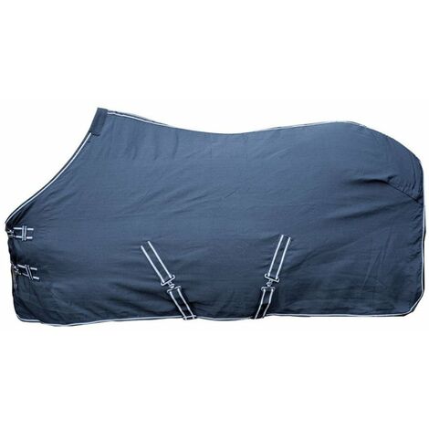 Coperta estiva da box in tessuto liscio con sottocoda modello Florida: 155 cm, blu scuro 6900