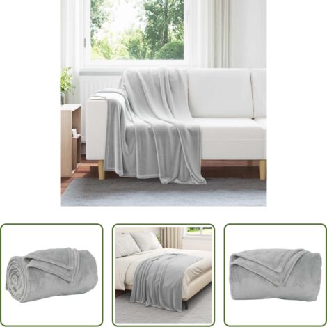 Coperta grigia -  Coperta Grigio 130 x 150 cm Panno