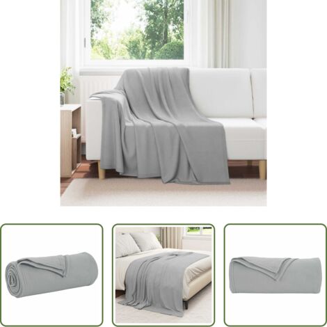 Coperta grigia -  Coperta Grigio 200 x 150 cm Panno