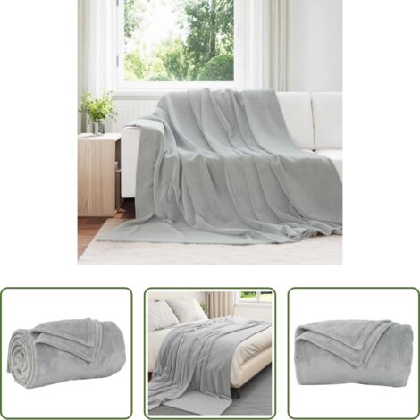 Coperta grigio -  Coperta Grigio 220 x 240 cm Panno