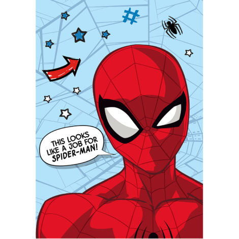 Coperta in flanella 100x150 Spiderman blu (corallo)