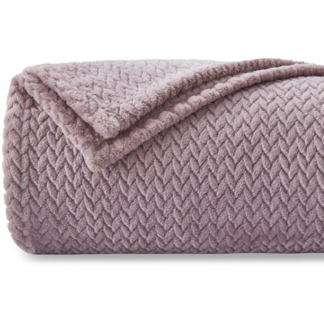 Coperta in flanella 200 x 260 cm, copridivano, coperta in pile extra morbida e soffice, calda e confortevole, copriletto - Alta qualità - Viola