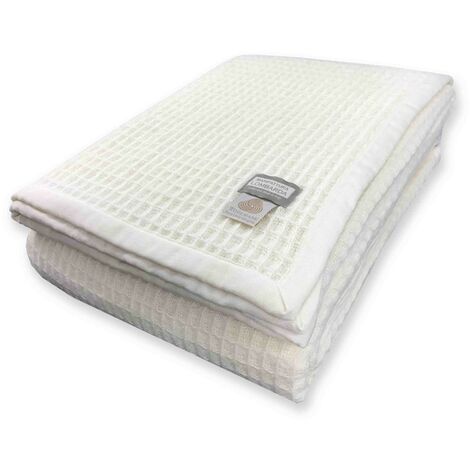 Coperta in Lana Estiva Maia - Pura Lana Vergine - Leggera e Traspirante - Antipilling - Made in Italy Cm. 220x260