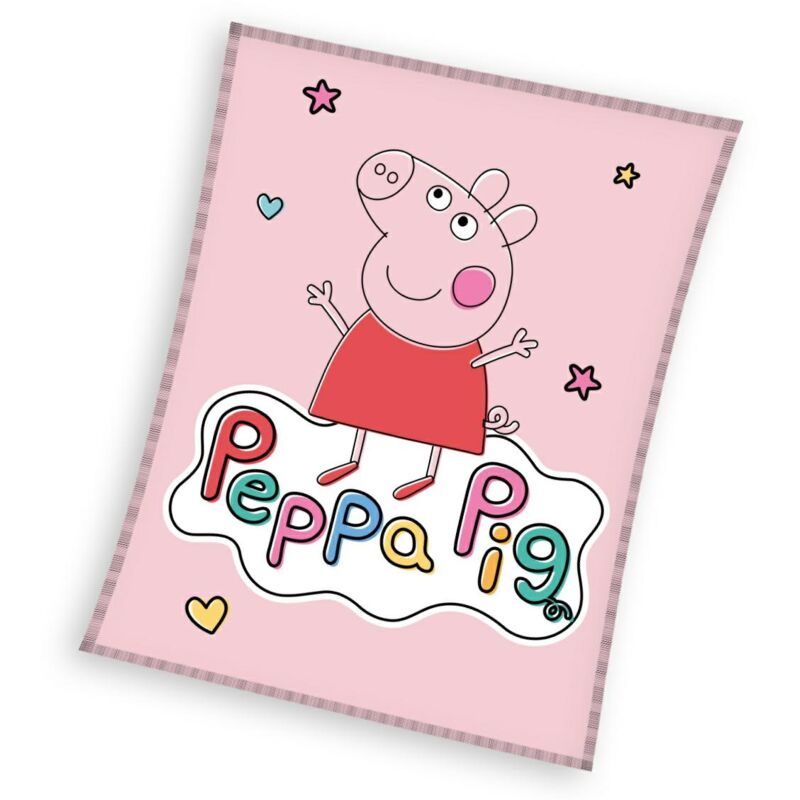 Coperta in microfibra 110x140 Pappa Pig rosa 4265