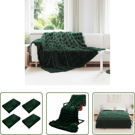 Coperta in pelliccia -  Coperta antiscivolo in finta di coniglio Olite 4 pcs Poliestere