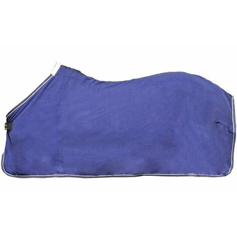 Coperta in pile extra morbido traspirante e resistente con taglio alto: 145 cm, blu/oro 6572