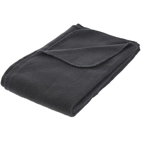 Coperta in pile grigio ardesia 125x150cm - Atmosphera créateur d'intérieur