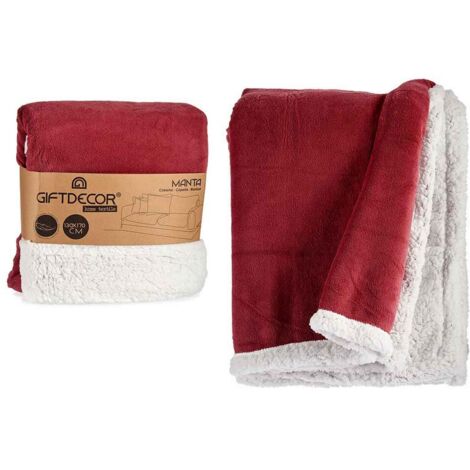 Coperta in Pile Rosa Bianco (130 x 170 cm)