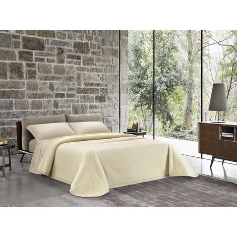 Coperta In Pura Lana Vergine Merinos Superwash Alta Densità Prodotto Italiano Calda Ipoallergenica Termoregolatrice Retro In Calda Flanella Bordo In Velluto Naturale - Piazza e mezza