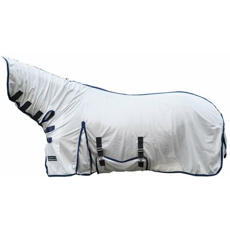 Coperta in rete antimosche con collo e copripancia modello Lyon: 165 cm, Bianco (1200)
