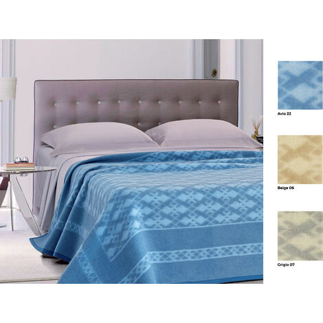 Coperta Jacquard in Misto Lana Modello Odil, misura1 PiazzacoloreAvio 22