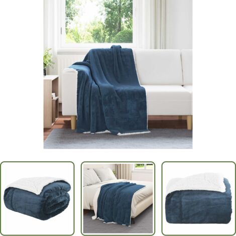 Coperta morbida - Coperta Blu navy 130 x 150 cm Panno