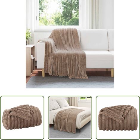 Coperta morbida -  Coperta Cammello 150 x 130 cm Panno