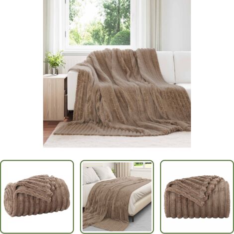 Coperta morbida -  Coperta Cammello 270 x 240 cm Panno