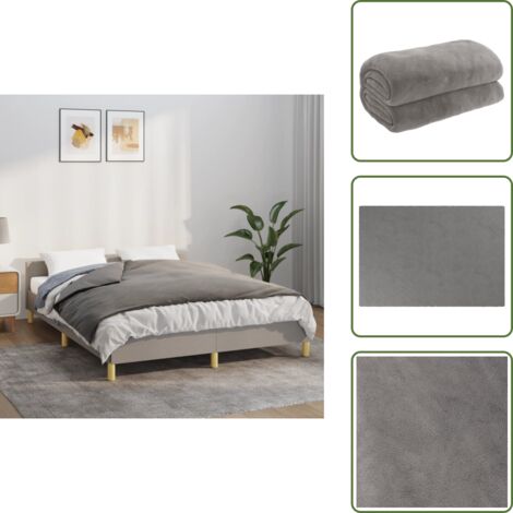 Coperta morbida - vidaXL Coperta Ponderata con Copertura Grigia 135x200 cm 10 kg Tessuto - Coperta ipoallergenica