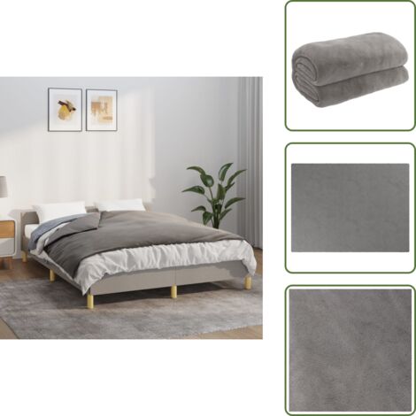 Coperta morbida - vidaXL Coperta Ponderata con Copertura Grigia 152x203 cm 7 kg Tessuto - Coperta per il sonno