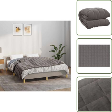 Coperta morbida - vidaXL Coperta Ponderata Grigia 150x200 cm 11 kg Tessuto - Coperta per il riposo