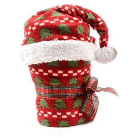 Coperta natalizia con cappello per decorazioni natalizie -Rosa