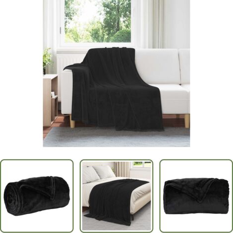 Coperta nera - Coperta Nero 150 x 200 cm Panno
