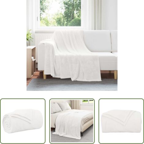 Coperta per camera da letto -  Coperta Bianco 150 x 200 cm Panno