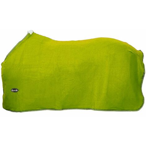Coperta per cavalli Polar Color in pile antipilling con chiusure anteriori a clip: 155 cm, Lime