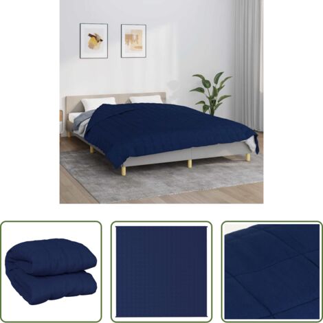 Coperta per dormire -  Coperta Ponderata Blu 100x200 cm 9 kg Tessuto