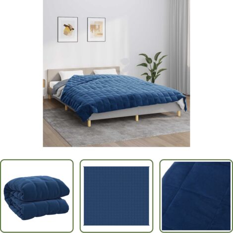 Coperta per dormire -  Coperta Ponderata Blu 220x235 cm 11 kg Tessuto