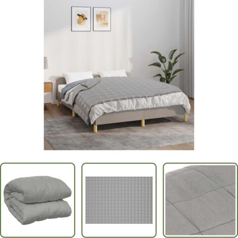 Coperta per dormire -  Coperta Ponderata Grigia 138x200 cm 10 kg Tessuto