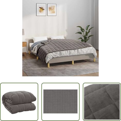 Coperta per dormire -  Coperta Ponderata Grigia 150x200 cm 7 kg Tessuto