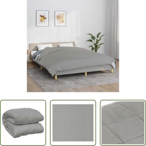 Coperta per dormire -  Coperta Ponderata Grigia 200x225 cm 9 kg Tessuto
