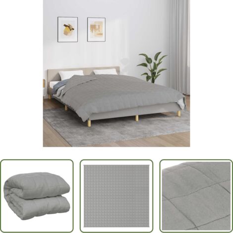 Coperta per dormire -  Coperta Ponderata Grigia 220x235 cm 15 kg Tessuto