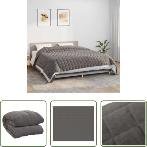 Coperta per dormire -  Coperta Ponderata Grigia 220x260 cm 11 kg Tessuto