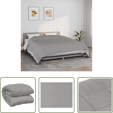 Coperta per dormire -  Coperta Ponderata Grigia 235x290 cm 11 kg Tessuto