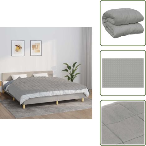 Coperta per il sonno - vidaXL Coperta Ponderata Grigia 155x220 cm 7 kg Tessuto - Coperta con peso corporeo
