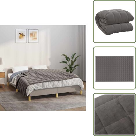 Coperta per la mente - vidaXL Coperta Ponderata Grigia 120x180 cm 9 kg Tessuto - Coperta morbida
