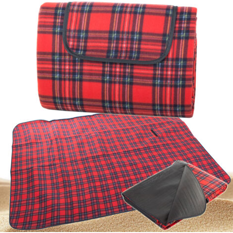 Coperta pieghevole 150x200 strisce rosse (24) GABA