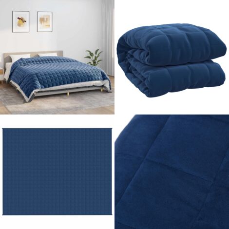 Coperta Ponderata Blu 235x290 cm 15 kg Tessuto - Coperta per dormire - Coperta per il sonno