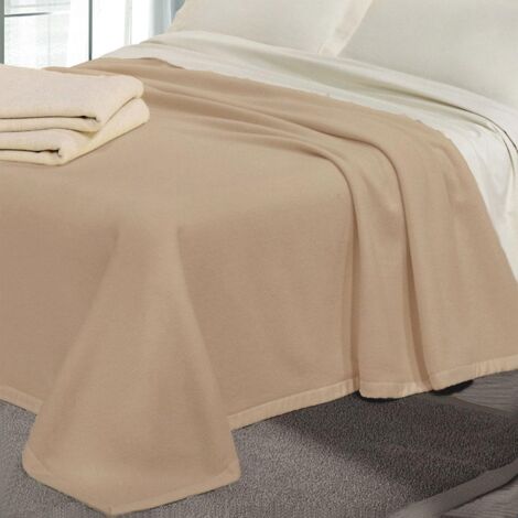 Coperta Pura Lana Cashmere Singola 290gr Cober Tasman Beige