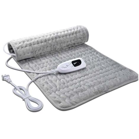 Coperta riscaldante per fisioterapia 60x30 cm, coperta elettrica, regolazione della temperatura multilivello, cuscinetto riscaldante caldo, coperta drappeggiata super morbida in cristallo